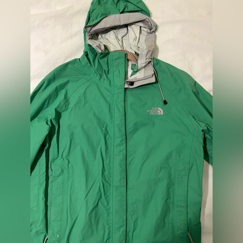 Green North Face Rain Jacket